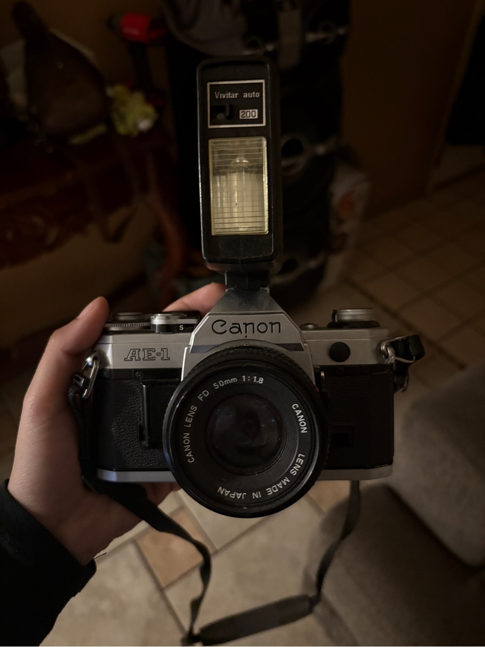 Canon AE-1 35mm Film Camera with 50mm f/1.8 Lens 35mm Film Camera with Flash